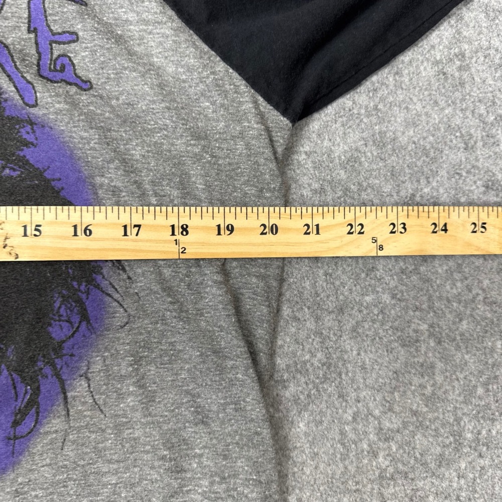 The Cure US Tour 2023 Robert Smith Raglan Baseball Tee Mens Medium Gray Black - Picture 5 of 7